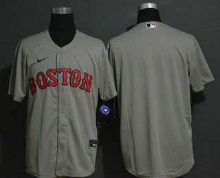 Boston Red Sox Team Gray Stitched Cool Base Jersey