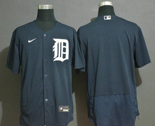 Detroit Tigers Team Navy Blue Stitched Flex Base Jersey