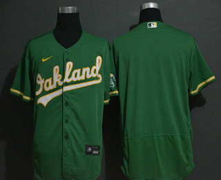 Oakland Athletics Team Green Stitched Stitched Flex Base Jersey