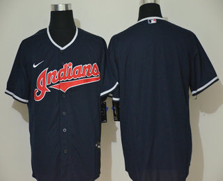 Cleveland Indians Team Navy Blue Stitched Cool Base Jersey Cleveland Indians Team Navy Blue Stitched Cool Base Jersey
