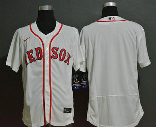Boston Red Sox Team White Stitched Flex Base Jersey