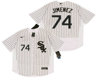 Chicago White Sox #74 Eloy Jimenez White Pinstripe Stitched Flex Base Jersey