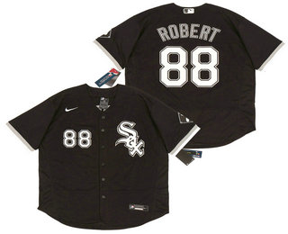 Chicago White Sox #88 Luis Robert Black Stitched Flex Base Jersey