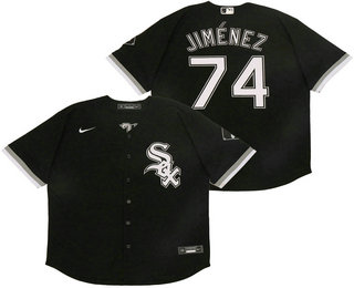 Chicago White Sox #74 Eloy Jimenez Black Stitched Cool Base Jersey