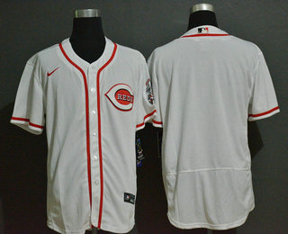 Cincinnati Reds Team White Stitched Flex Base Jersey
