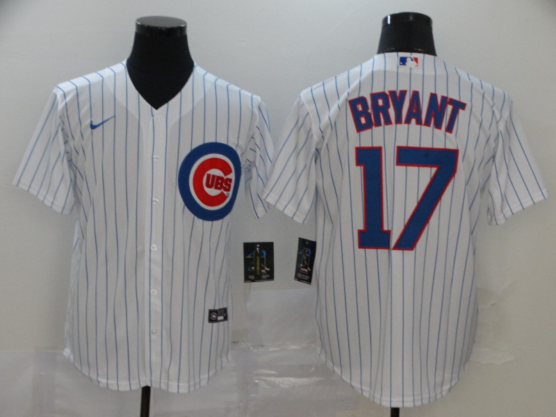 Chicago Cubs #17 Kris Bryant White Stitched Cool Base Jersey