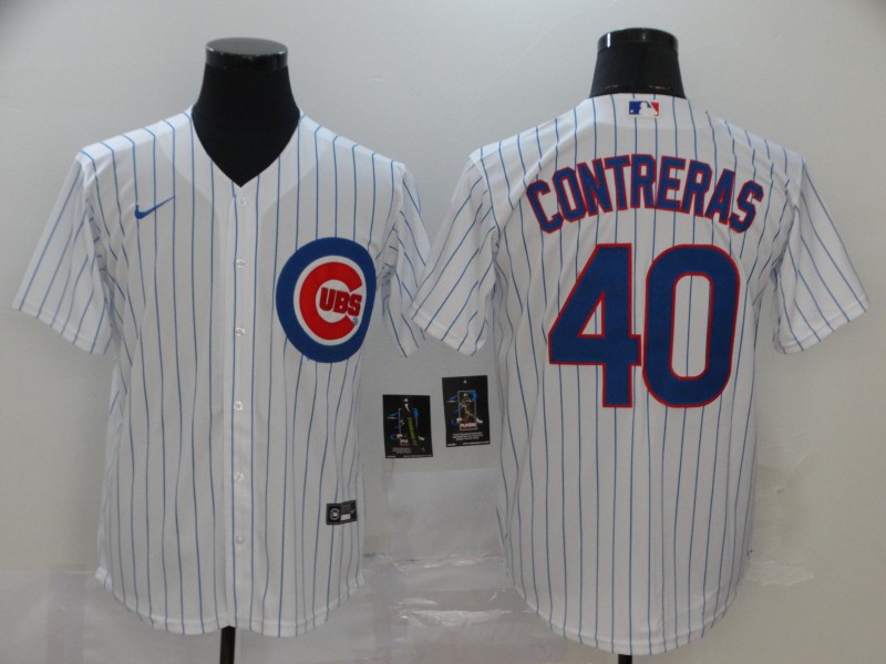 Chicago Cubs #40 Willson Contreras White Stitched Cool Base Jersey Chicago Cubs #40 Willson Contreras White Stitched Cool Base Jersey