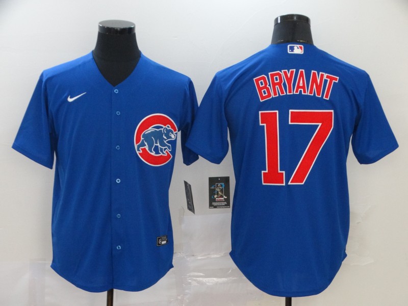 Chicago Cubs #17 Kris Bryant Blue Stitched Cool Base Jersey Chicago Cubs #17 Kris Bryant Blue Stitched Cool Base Jersey