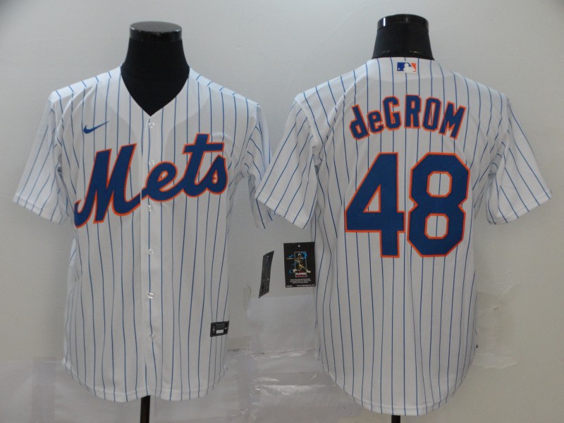 New York Mets #48 Jacob deGrom White Stitched Cool Base Jersey