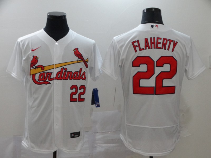 St. Louis Cardinals #22 Jack Flaherty White Stitched Flex Base Jersey