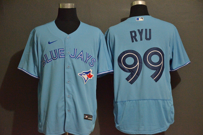 Toronto Blue Jays #99 Hyun-Jin Ryu Blue Stitched Flex Base Jersey Toronto Blue Jays #99 Hyun-Jin Ryu Blue Stitched Flex Base Jersey