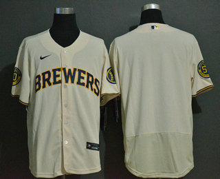Milwaukee Brewers Team Cream Stitched Flex Base Jersey Milwaukee Brewers Team Cream Stitched Flex Base Jersey