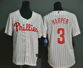 Youth Philadelphia Phillies #3 Bryce Harper White Stitched Cool Base Jersey