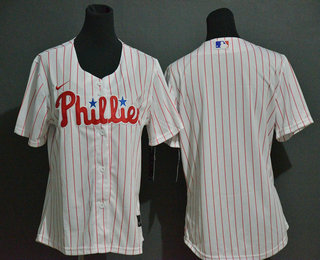 Women's Philadelphia Phillies Team White Stitched Cool Base Jersey Women's Philadelphia Phillies Team White Stitched Cool Base Jersey