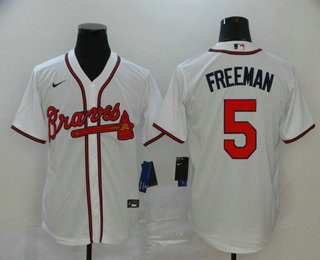 Atlanta Braves #5 Freddie Freeman White Stitched Cool Base Jersey Atlanta Braves #5 Freddie Freeman White Stitched Cool Base Jersey