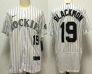 Colorado Rockies #19 Charlie Blackmon White Stitched Flex Base Jersey Colorado Rockies #19 Charlie Blackmon White Stitched Flex Base Jersey