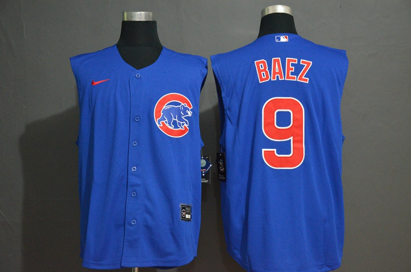 Chicago Cubs #9 Javier Baez Blue 2020 Cool and Refreshing Sleeveless Fan Stitched Jersey Chicago Cubs #9 Javier Baez Blue 2020 Cool and Refreshing Sleeveless Fan Stitched Jersey