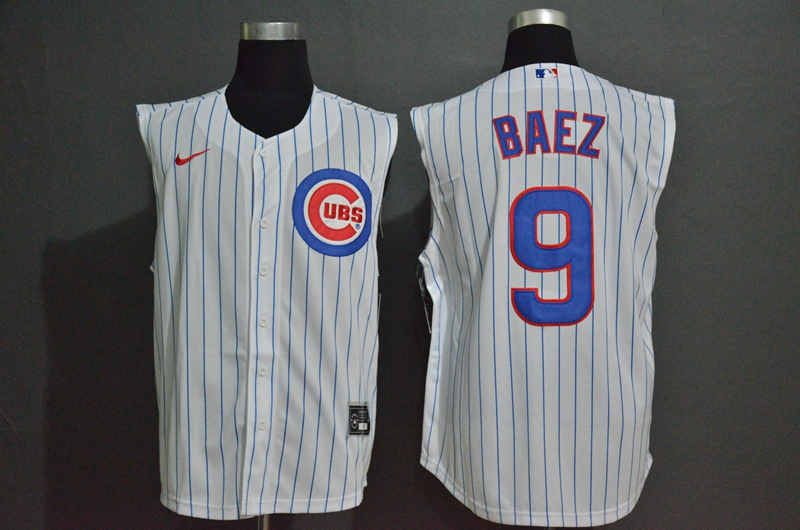 Chicago Cubs #9 Javier Baez White 2020 Cool and Refreshing Sleeveless Fan Stitched Jersey Chicago Cubs #9 Javier Baez White 2020 Cool and Refreshing Sleeveless Fan Stitched Jersey