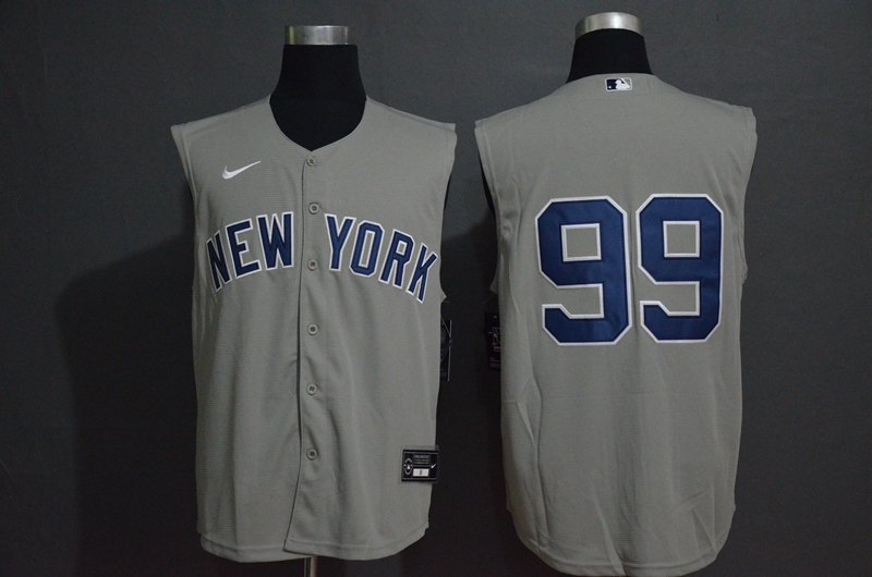 New York Yankees #99 Aaron Judge Gray 2020 Cool and Refreshing Sleeveless Fan Stitched Jersey New York Yankees #99 Aaron Judge Gray 2020 Cool and Refreshing Sleeveless Fan Stitched Jersey
