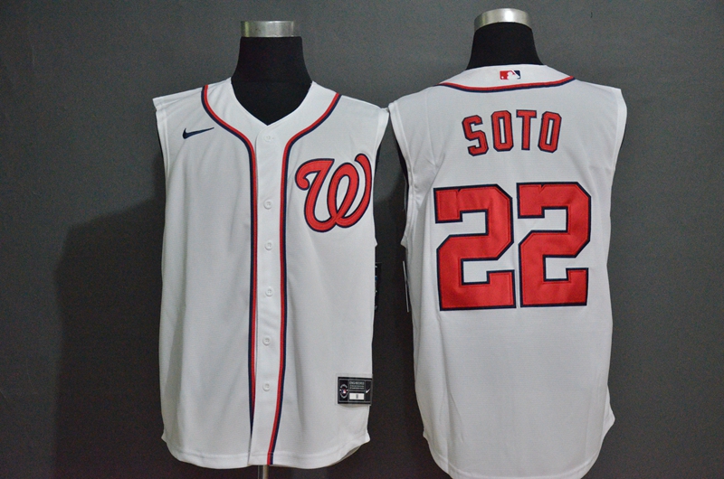 Washington Nationals #22 Juan Soto White 2020 Cool and Refreshing Sleeveless Fan Stitched Jersey