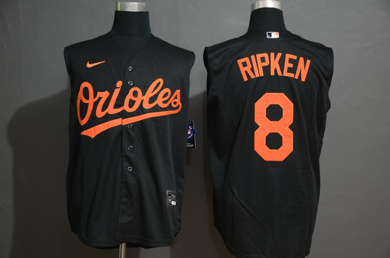 Baltimore Orioles #8 Cal Ripken Jr. Black 2020 Cool and Refreshing Sleeveless Fan Stitched Jersey