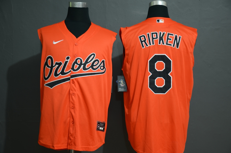 Baltimore Orioles #8 Cal Ripken Jr. Orange 2020 Cool and Refreshing Sleeveless Fan Stitched Jersey
