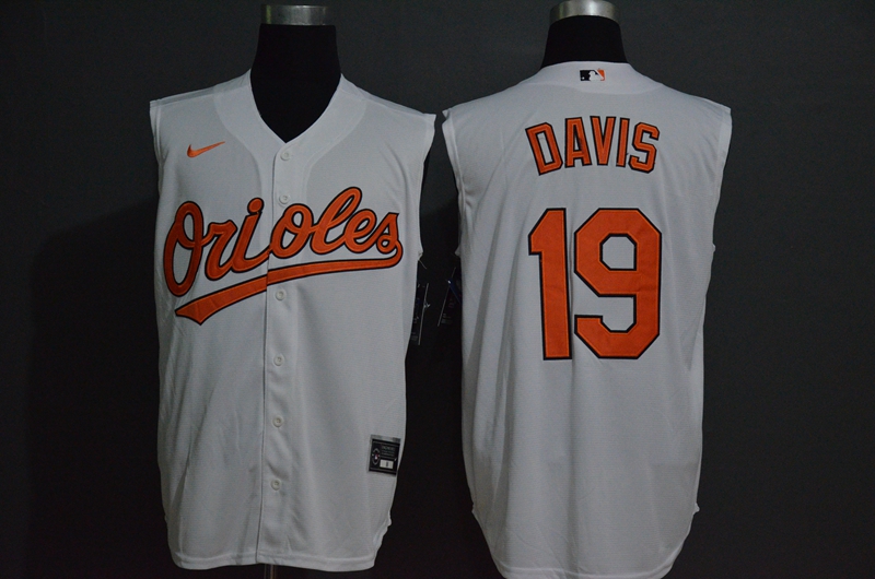 Baltimore Orioles #19 Chris Davis White 2020 Cool and Refreshing Sleeveless Fan Stitched Jersey Baltimore Orioles #19 Chris Davis White 2020 Cool and Refreshing Sleeveless Fan Stitched Jersey