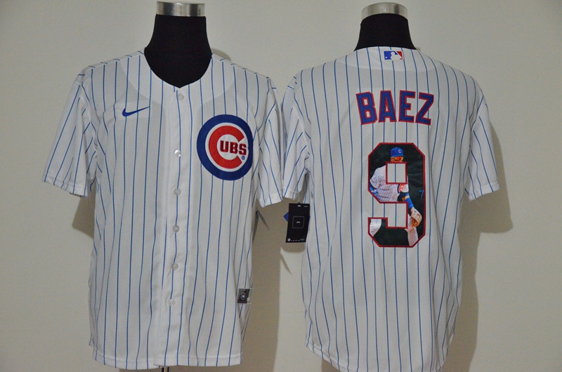 Chicago Cubs #9 Javier Baez White Unforgettable Moment Stitched Fashion Cool Base Jersey