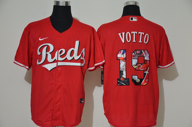Cincinnati Reds #19 Joey Votto Red Unforgettable Moment Stitched Fashion Cool Base Jersey Cincinnati Reds #19 Joey Votto Red Unforgettable Moment Stitched Fashion Cool Base Jersey