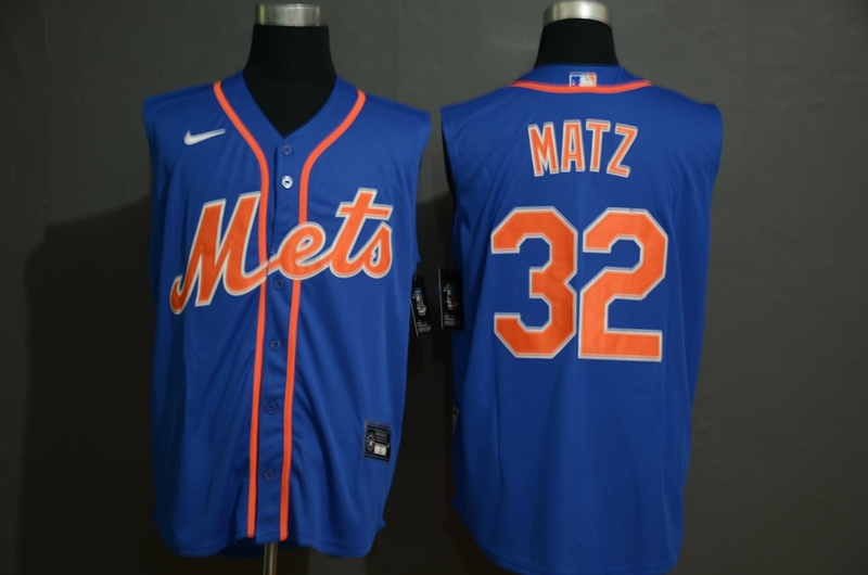 New York Mets #32 Steven Matz Blue 2020 Cool and Refreshing Sleeveless Fan Stitched Jersey New York Mets #32 Steven Matz Blue 2020 Cool and Refreshing Sleeveless Fan Stitched Jersey