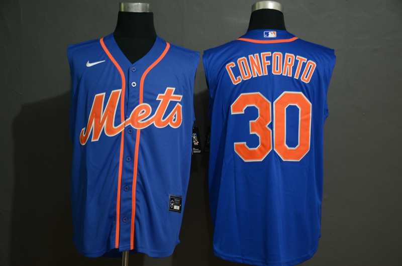 New York Mets #30 Michael Conforto Blue 2020 Cool and Refreshing Sleeveless Fan Stitched Jersey New York Mets #30 Michael Conforto Blue 2020 Cool and Refreshing Sleeveless Fan Stitched Jersey