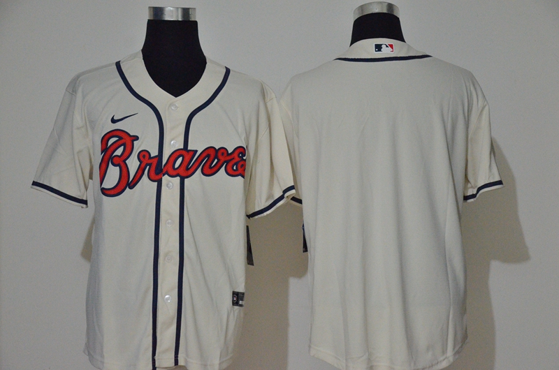 Atlanta Braves Team Cream Stitched Cool Base Jersey