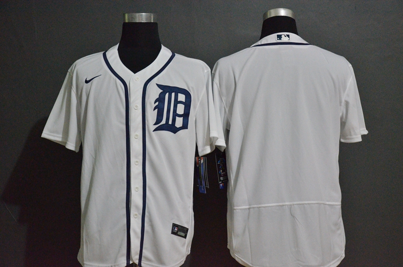 Detroit Tigers Team White Stitched Flex Base Jersey