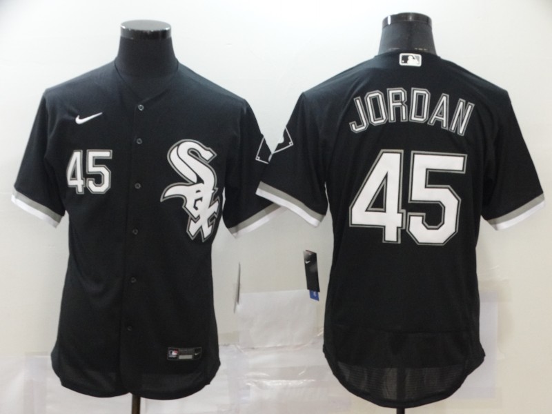 Chicago White Sox #45 Michael Jordan Black Stitched Flex Base Jersey Chicago White Sox #45 Michael Jordan Black Stitched Flex Base Jersey