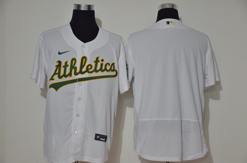 Oakland Athletics Team White Stitched Stitched Flex Base Jersey
