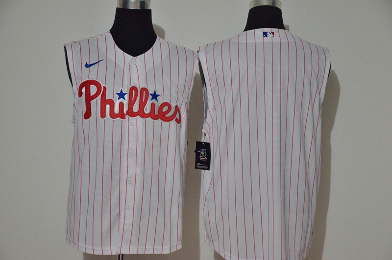 Philadelphia Phillies Team White 2020 Cool and Refreshing Sleeveless Fan Stitched Jersey