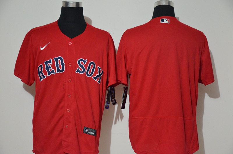 Boston Red Sox Team Red Stitched Flex Base Jersey