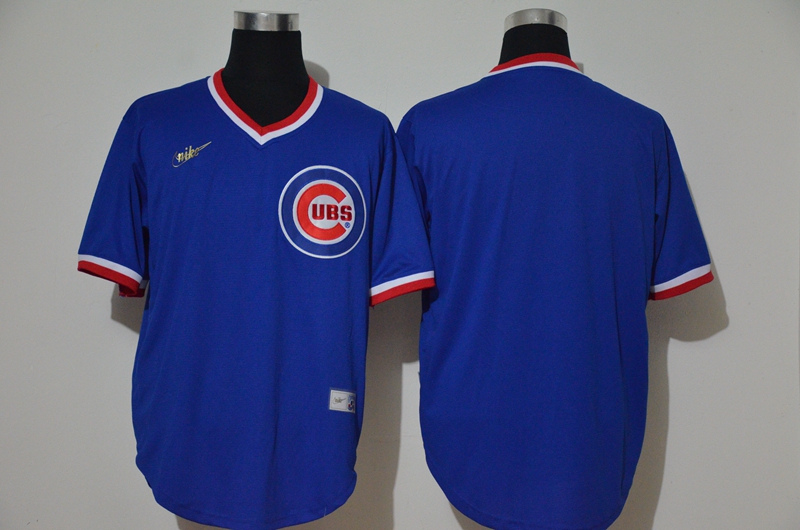 Chicago Cubs Team Blue Throwback Cooperstown Stitched Cool Base Jersey