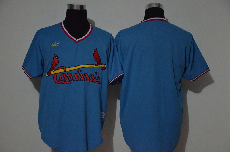 St.Louis Cardinals Team Light Blue Throwback Cooperstown Stitched Cool Base Jersey