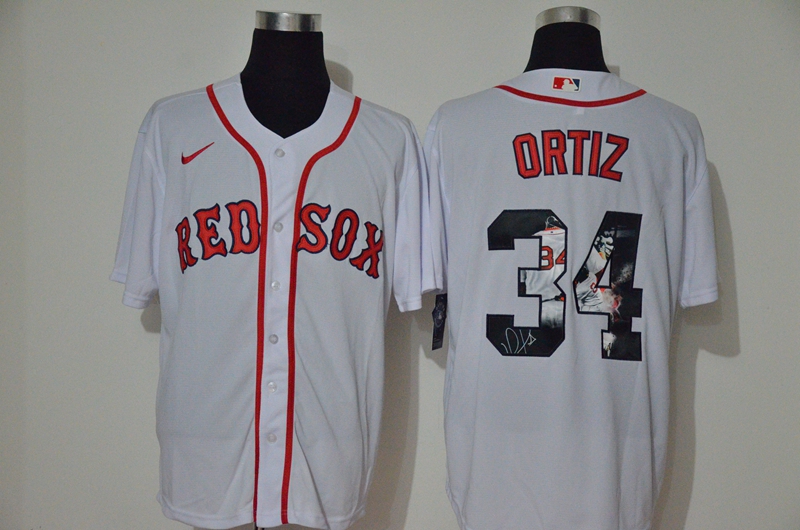 Boston Red Sox #34 David Ortiz White Unforgettable Moment Stitched Fashion Cool Base Jersey