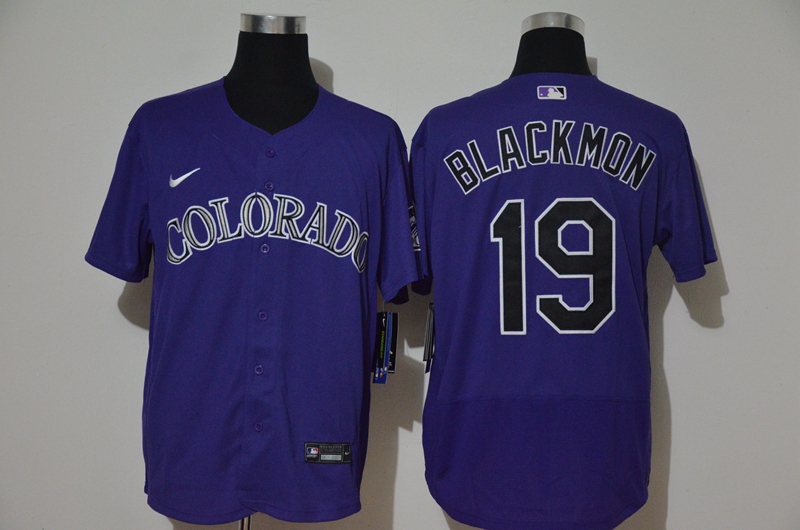 Colorado Rockies #19 Charlie Blackmon Purple Stitched Flex Base Jersey Colorado Rockies #19 Charlie Blackmon Purple Stitched Flex Base Jersey