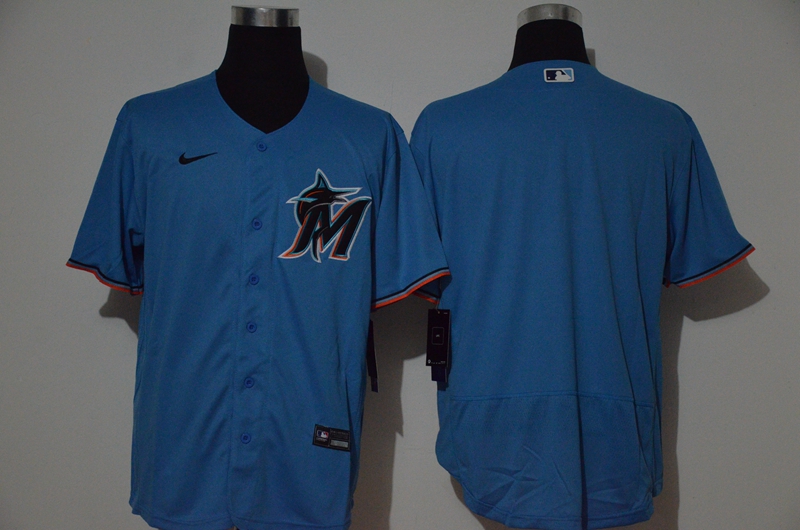 Miami Marlins Team Blue Stitched Flex Base Jersey Miami Marlins Team Blue Stitched Flex Base Jersey
