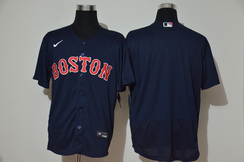 Boston Red Sox Team Navy Blue Stitched Flex Base Jersey