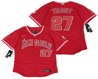Los Angeles Angels #27 Mike Trout Red Stitched Flex Base Jersey Los Angeles Angels #27 Mike Trout Red Stitched Flex Base Jersey