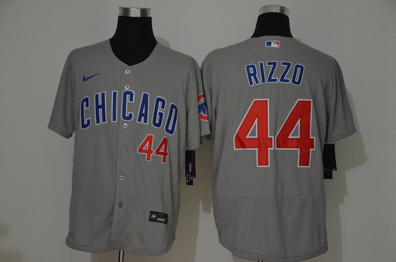 Chicago Cubs #44 Anthony Rizzo Gray Stitched Flex Base Jersey