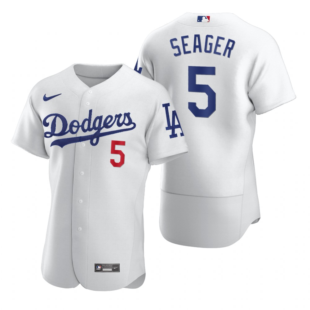 Los Angeles Dodgers #5 Corey Seager White 2020 Flex Base Jersey Los Angeles Dodgers #5 Corey Seager White 2020 Flex Base Jersey
