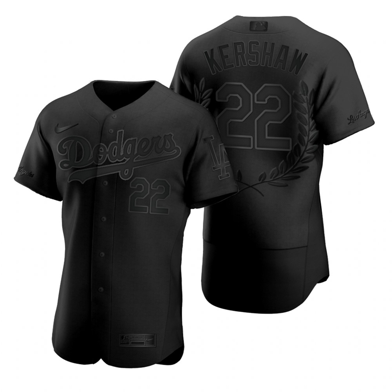 Los Angeles Dodgers #22 Clayton Kershaw Black Flexbase Fashion Jersey
