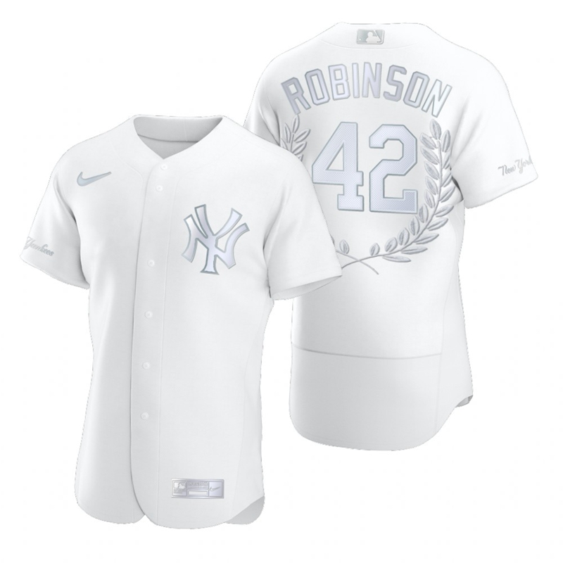 New York Yankees #42 Jackie Robinson White Flexbase Fashion Jersey