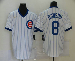 Chicago Cubs #8 Andre Dawson White Pullover Cooperstown Collection Stitched Jersey Chicago Cubs #8 Andre Dawson White Pullover Cooperstown Collection Stitched Jersey