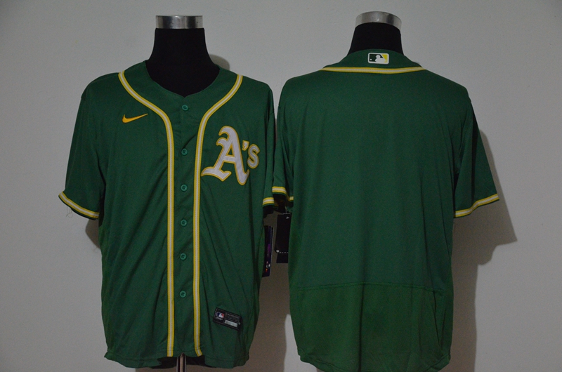 Oakland Athletics Team Green Stitched Cool Base Jersey